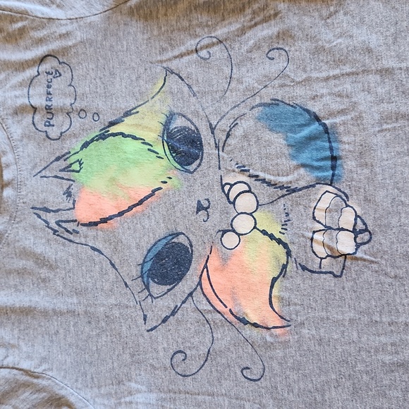 Girls watercolor cat tshirt - Picture 2 of 6